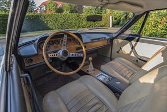 Cockpit of classic car Ford in Italian: OSI 2. 3 TS built in 1965