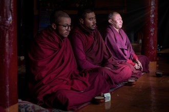 Monks from Lingshed Gompa