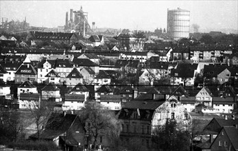 The Dortmund district of Eving with the Hansa colliery affected by the closure on 13. 3. 1972 in Dortmund