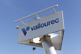 Vallourec logo on a pillar in front of the plant