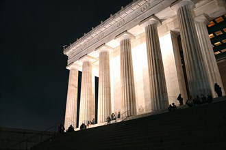 Lincoln Memorial on the National Mall at night