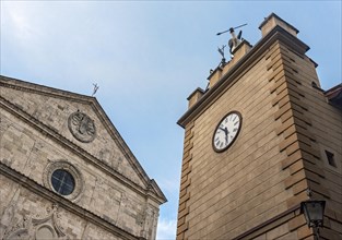 Sant'Agostino church and Torre di Pulcinella tower