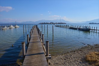Lake Ciemsee wooden jetty