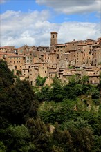 View of the small medieval town of Sorano