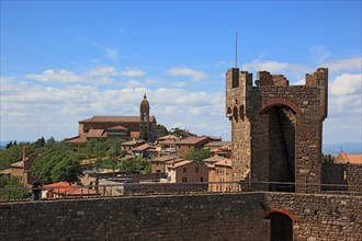 View of the town of Montalcino from the Fortezza