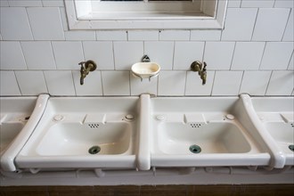 Two white sinks