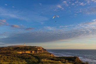 Paragliding over Rubjerg Knude Lighthouse