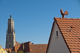 Roof gable with weathercock