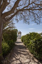 Ionian pavilion with garden at Son Marroig manor