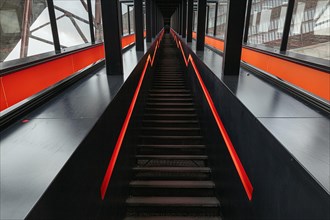 Illuminated staircase upwards