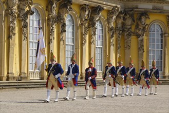 Potsdam Guard in front of Sanssouci Palace