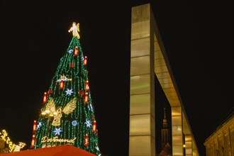 Large Christmas tree at the Dortmund Christmas market