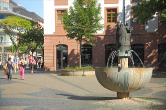 Ornamental Fountain with Sculptures Five Figures of Mainz History