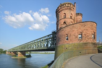 South bridge as railway bridge over the Rhine