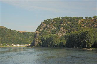 View of the UNESCO Loreley Rock with Rhine
