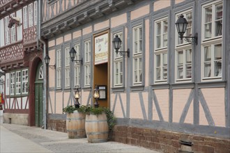 Half-timbered house Restaurant Schnitzelhaus