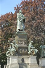 Statue of Martin Luther 1483-1546 at the Luther Monument