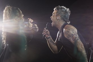 Robbie Williams with singer