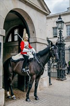 Guard soldier of the Royal Horse Guards in Whitehall