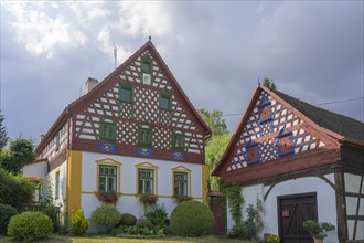 Museum village with Egerland half-timbered houses