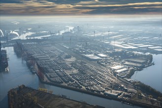 Aerial view of the Eurogate container terminal