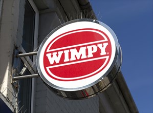 Wimpy fast food burger restaurant sign