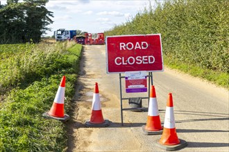 Road closed country lane