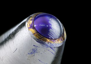 Close-up of the tip of a biro