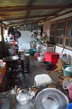View into a kitchen in the Muslim stilt village of Koh Panyi