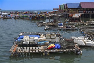 Caging facilities for live fish in the Muslim stilt village of Koh Panyi