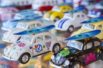 Various aligned toy cars