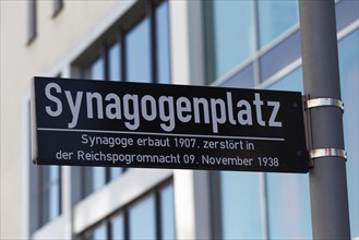 Street sign Synagogenplatz