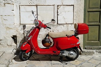 Red Vespa scooter
