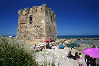 Watchtower on the beach near Polignano a Mare