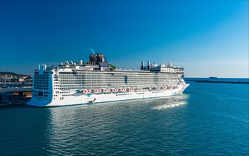 Norwegian Epic Cruise Ship in Port of Livorno