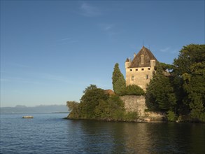 Yvoire Castle on Lake Geneva in the village of Yvoire