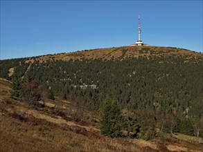 TV Tower on Meadow Hill in the Altvater Mountains in the Altvater National Nature Reserve