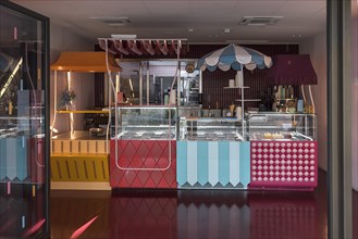 Ice cream parlour in the style of the 1950s