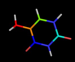 Thymine is one of the four bases in the nucleic acid of DNA that make up the letters ATGC. The others are adenine
