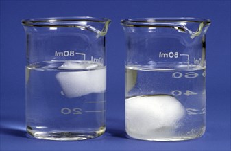 Ice Cubes in Water & t-Butyl Alcohol