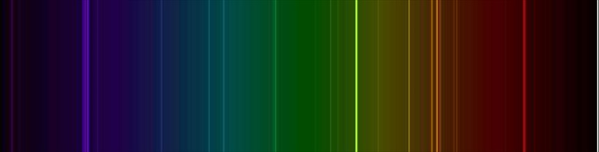 Emission spectrum for Mercury