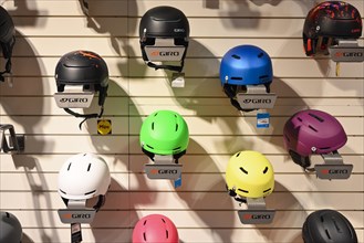 Ski helmets sales rack