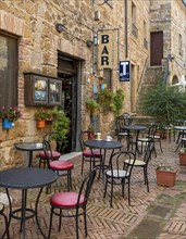 Cafe and bar in the streets of Sovana old town