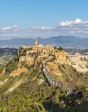 View of old hill-top town of Civita di Bagnoregio