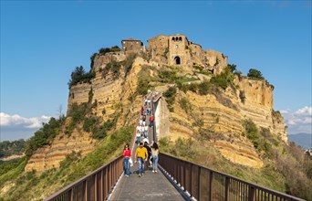 Footbridge access to the hill-top town of Civita di Bagnoregio