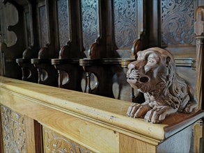 Choir stalls with carvings