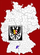 County Alb-Donau-Kreis in Baden-Wuerttemberg