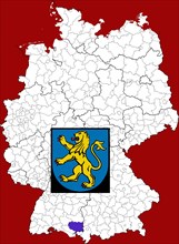 District of Ravensburg in Baden-Wuerttemberg