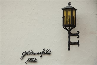 Lantern at the bell-ringer's house 1742 in Michelstadt
