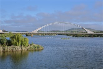 Modern Puente Lusitanos built in 1992 across the Rio Guadiana in Badajoz